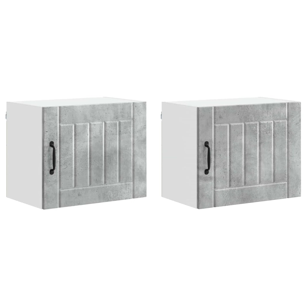 Mobile da cucina 2 pz-Set di 2 Armadio da cucina Grigio cemento 50 x 31 x 40 cm 992672