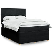 Giroletto a Molle con Materasso Nero 140x200 cm in Tessuto