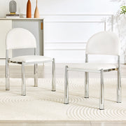 SEDIA da pranzo imbottita Set da 2 pezzi 80 cm PU Bianco