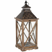 Lanterna in legno 24x24x63h cm