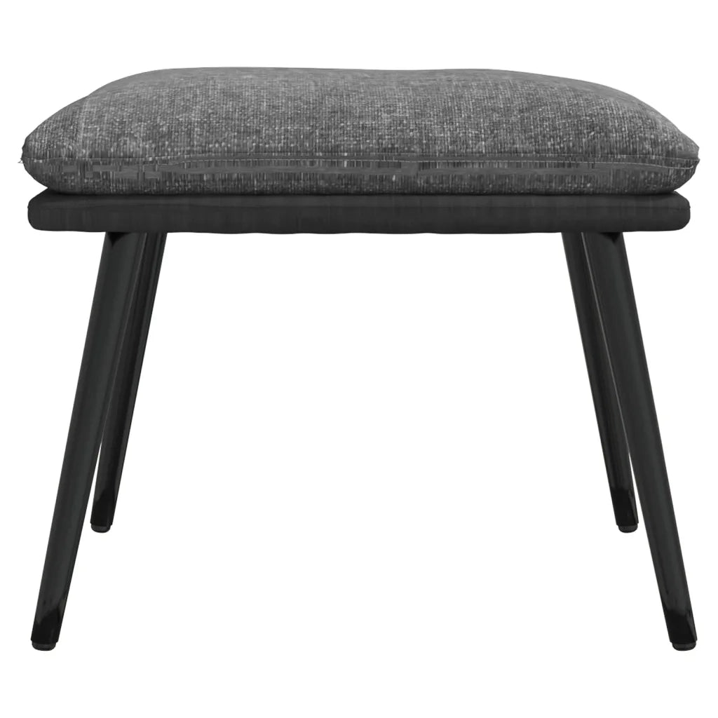 Sgabello Grigio Chiaro 45x29,5x35cm in Tessuto e Similpelle