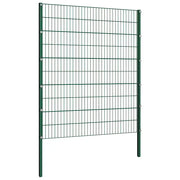 Pannello di recinzione con pali in ferro 176,5x200 cm verde 144936