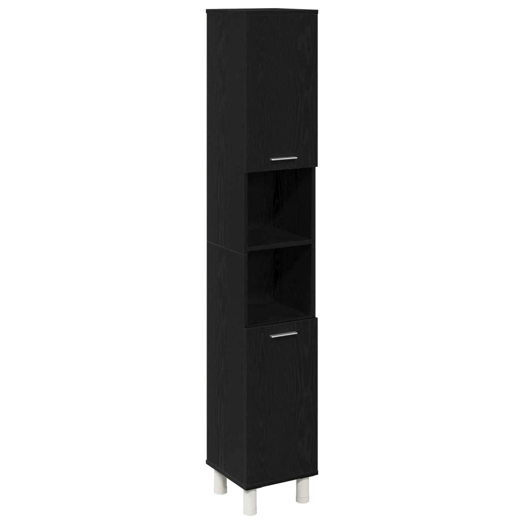 Set di mobili per il bagno 4 pcs Nero 30 x 30 x 179,5 cm 3333047