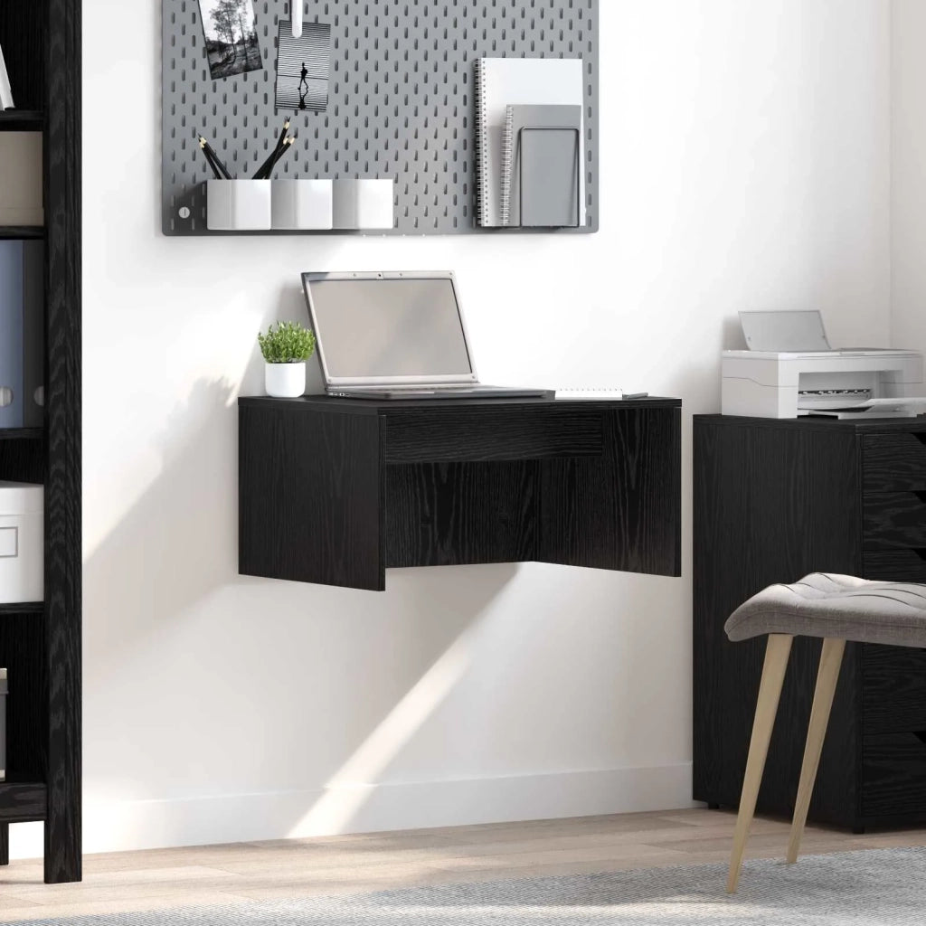 Scrivania a parete Rovere Nero 60 x 45 x 30 cm 891385