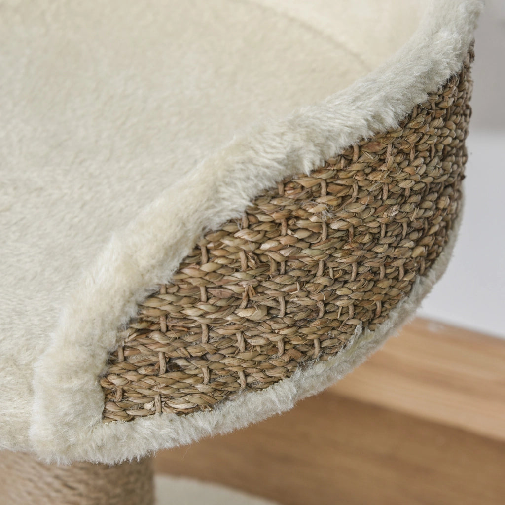 Letto per Gatti con Cuscino ¨C Zephmum ¨C Naturale e Beige 40x40x49 cm