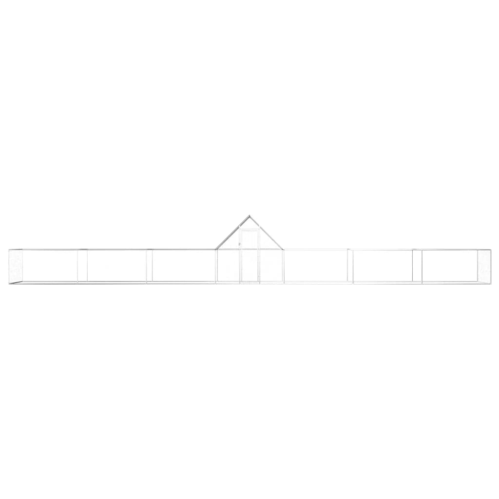 Pollaio 14 x 2 x 2 m acciaio zincato 02_0001711