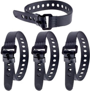 Cinture di sicurezza in gomma pesanti 490 mm - Multifunzionali - Nero - Spille metalliche - Per biciclette/Camping/Bagagli - Cinture in gomma