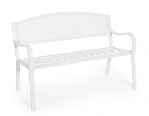 Panca 2 Posti 123x55x84h cm Lizette Bianco
