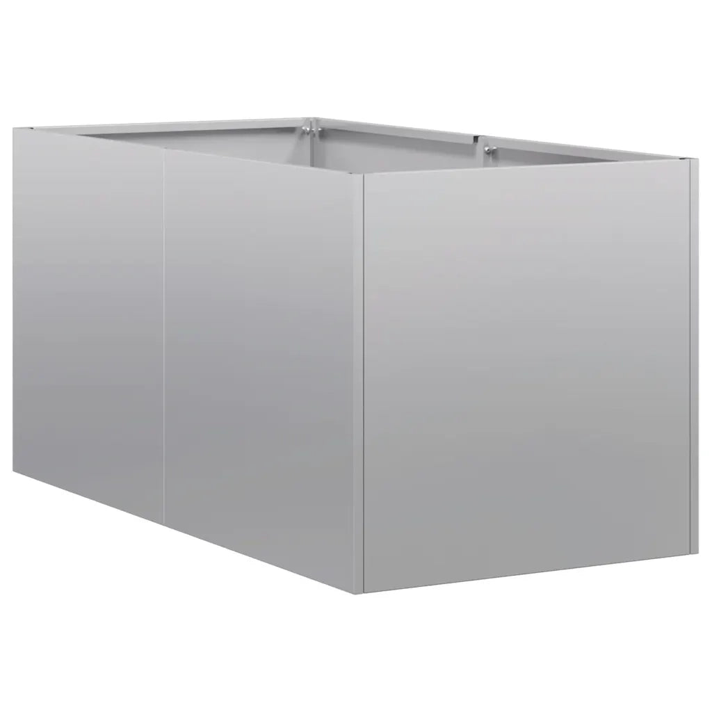 Fioriera | Cassetta per fiori | Vaso 40x80x40 cm in Acciaio Zincato