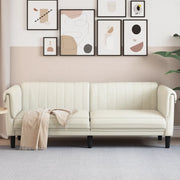 Divano a 3 Posti-Sofa 3 Posti Crema in Velluto