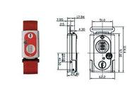 FASCIA PER VALIGE CON COMBINAZIONE E DISPOSITIVO TSA TL1- - mm.62 rosso - fascia mt.2 (YTL1/62/4/1R) - 1 blister YALE