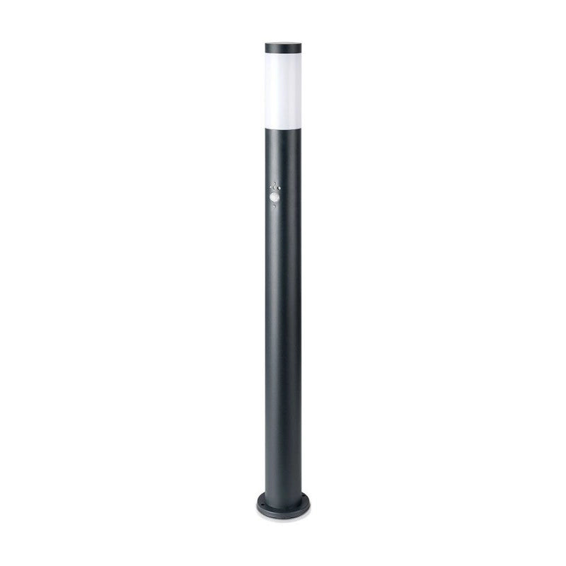 Lampada di bollard E27 110 cm con sensore in acciaio inossidabile PIR Grigio IP44