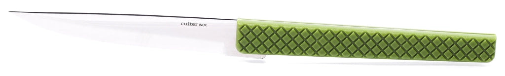 Set 6 Coltelli da Tavola Lama Liscia Manico in Polipropilene K8 Turtle Verde