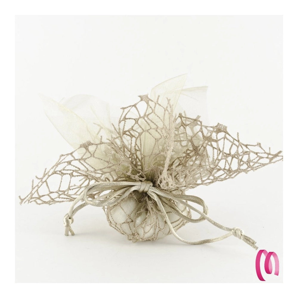 Trade Shop - 20 Sacchetti Velo Veletti Organza Rete Tulle Per Confetti Matrimonio Bomboniere -