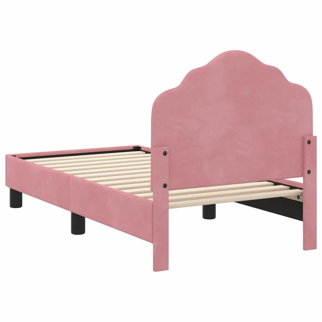 Struttura letto per bambini con testata Rosa 70 x 140 cm