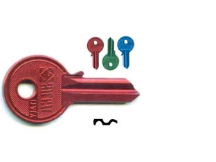 CHIAVI PER CILINDRI UNIVERSAL 3 SPINE GRANDI UL048U- - UL048U DX ultralite blu - 10 pezzi SILCA