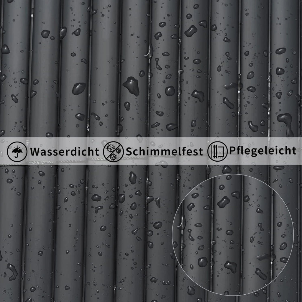 Canniccio frangivista Giardino PVC 1000 x 90 cm, Recinzione schermi divisori Resistente ai Raggi, per Balcone terrazza Grigio