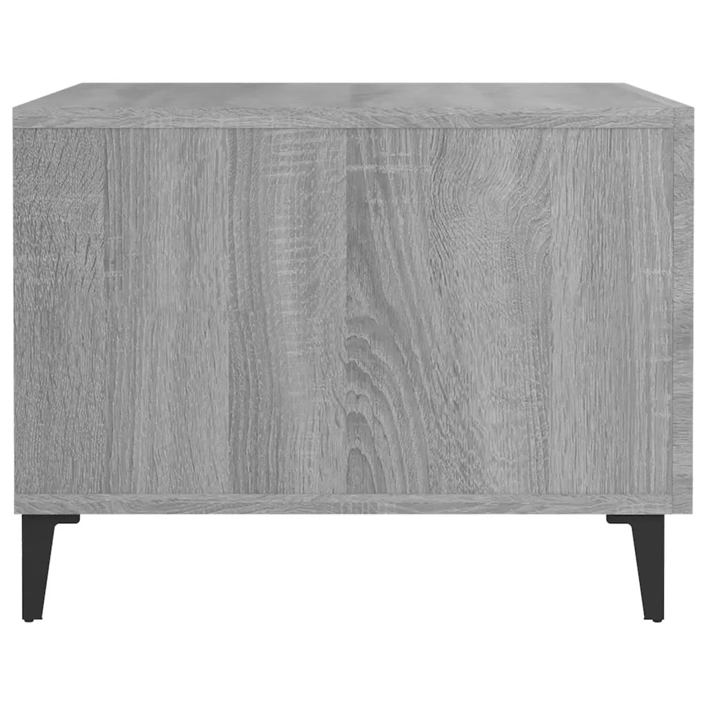 Tavolino da Salotto-Tavolino da soggiorno Gambe in Metallo Grigio Sonoma 50x50x40 cm