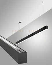 MILLET SOSPENSIONE DOPPIA EMISSIONE NERA A LED 3000K 3380+1290LM 23W- 15W OPALE ON/OFF IP40 MT