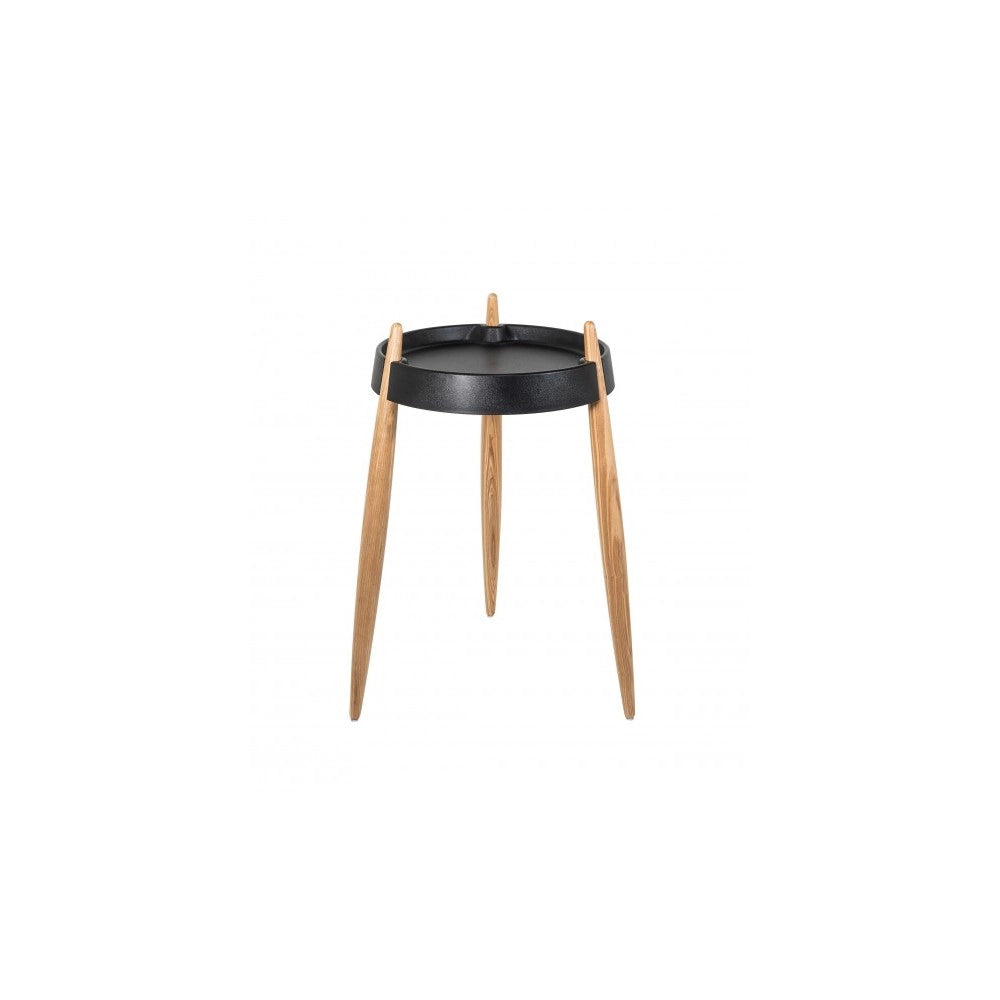 Zafferano Tavolino Liolà h67cm Nero - Frassino naturale