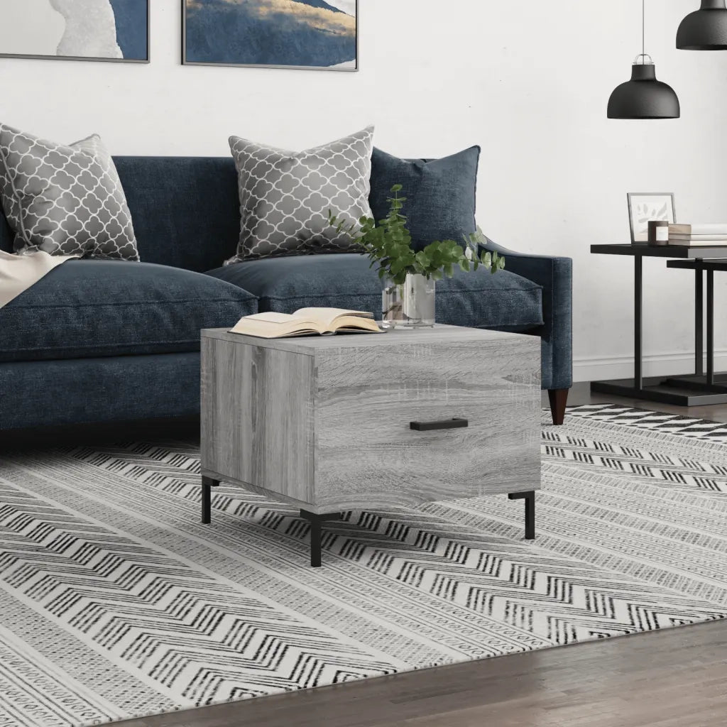 Tavolino da salotto | Tavolino da caff¨¨ | Tavolino da Soggiorno Grigio Sonoma 50x50x40 cm Legno Multistrato