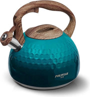 Teapot da acqua, blu, 2,7 l, teapot da cucina con suono, imbottitura in acciaio inossidabile per protezione anticorrosiva, maniglia termoresistente, compatibile con tutte le fonti di calore