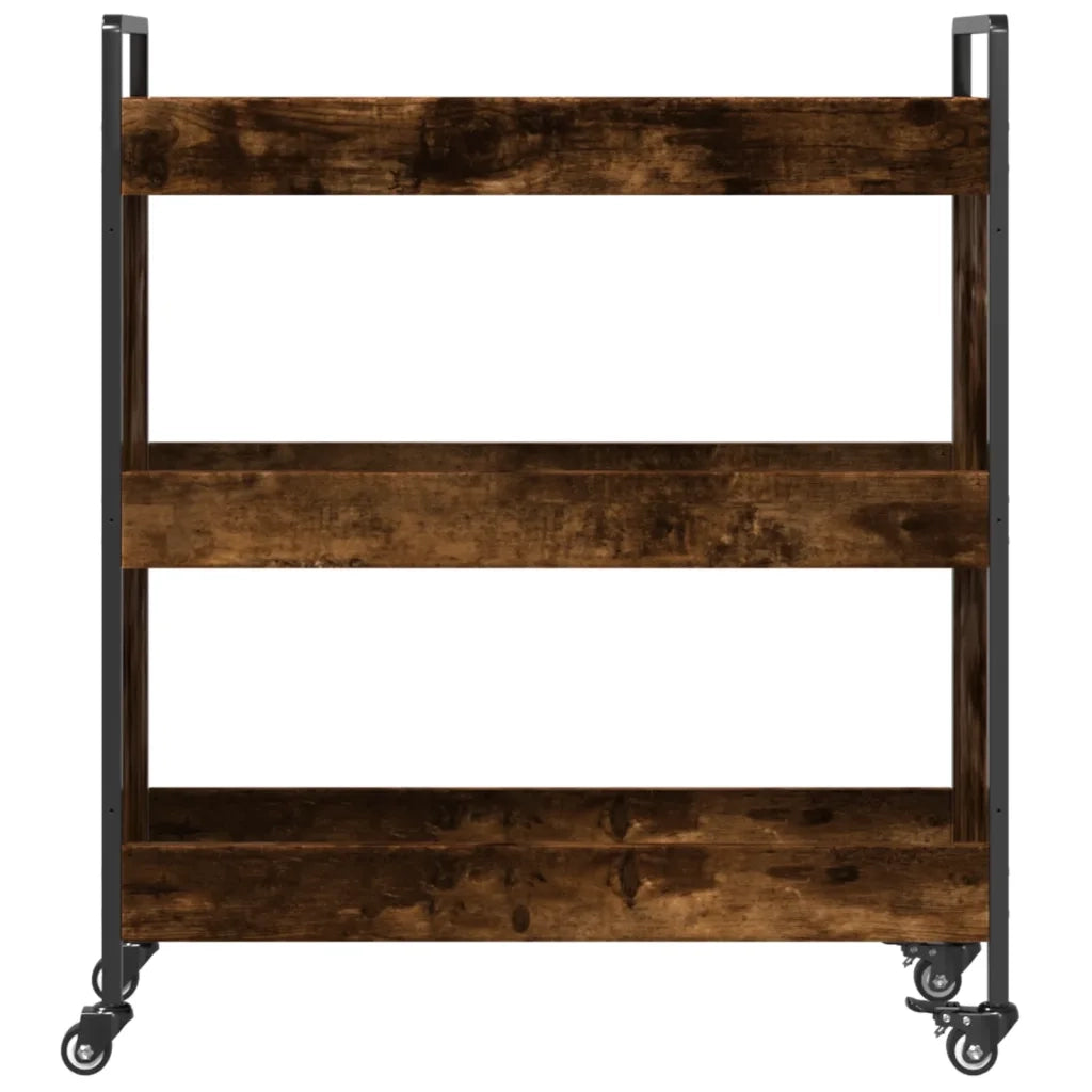 Carrello da Cucina Rovere Fumo 70x30x82 cm in Legno Multistrato CFW3243677
