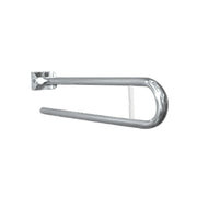 Barra maniglione ribaltabile cm80 con porta rotolo inox lucido
