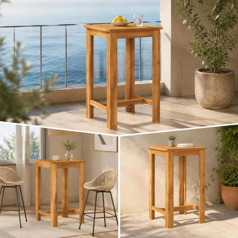Garden Bar Table 60x60x105 Cm Solid Acacia Wood