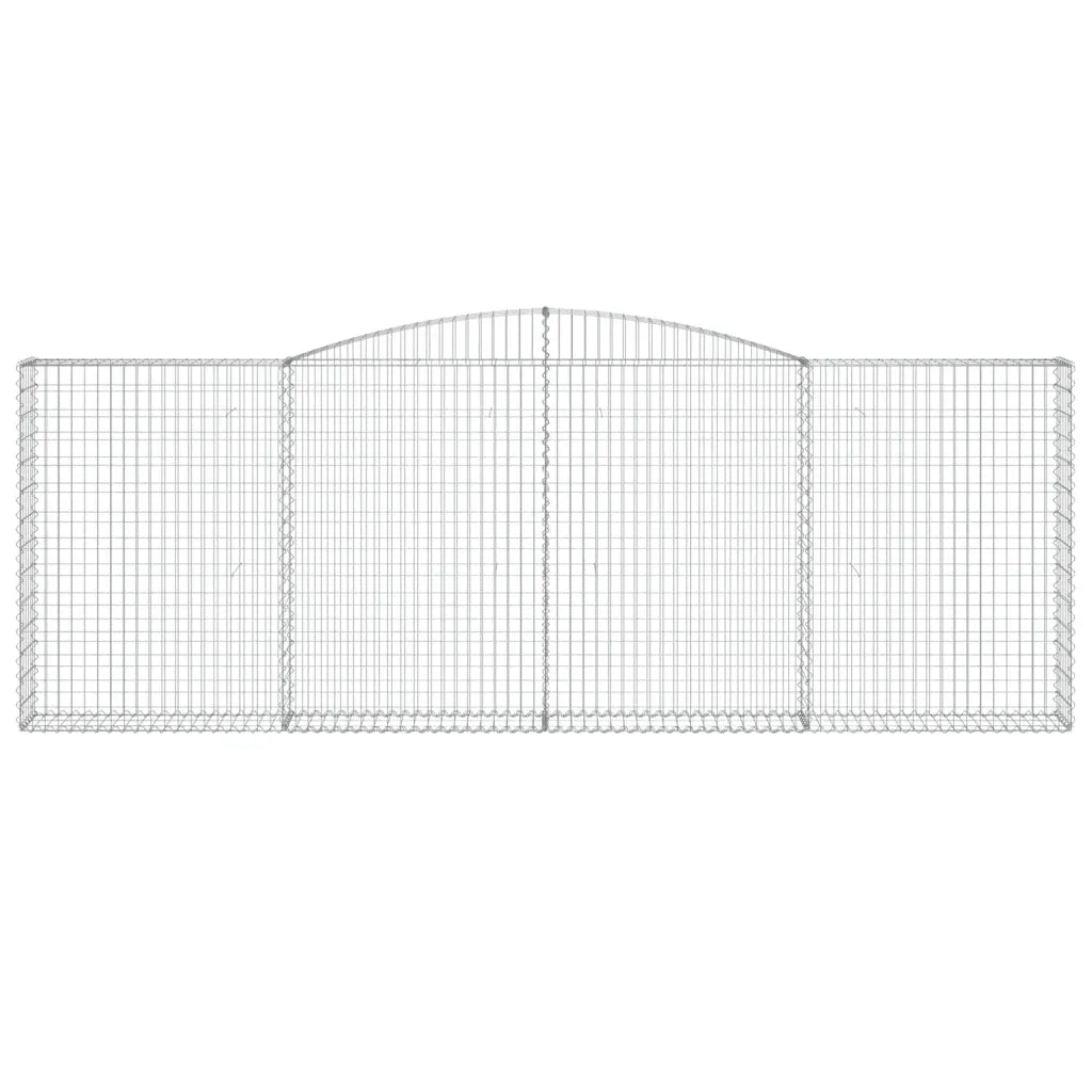 Cesti Gabbioni ad Arco 4 pz 400x30x140/160 cm Ferro Zincato 3146894
