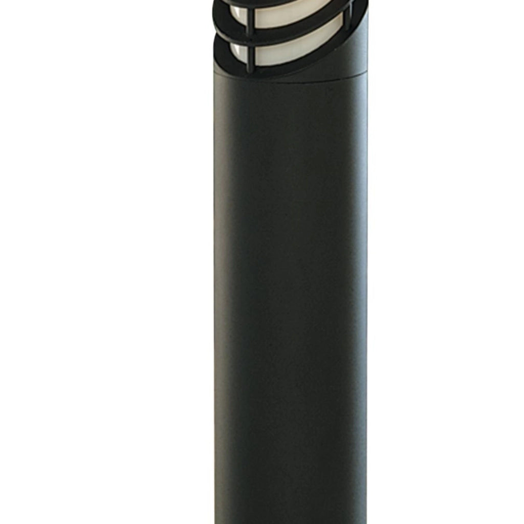 Paletto Esterno Contemporaneo Bollards Alluminio Nero Policarbonato E27 H73Cm