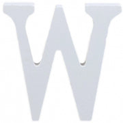 Trade Shop - Lettere Alfabeto Lettera W In Legno Bianco H 11 Cm Decorazione Arredo Wedding -