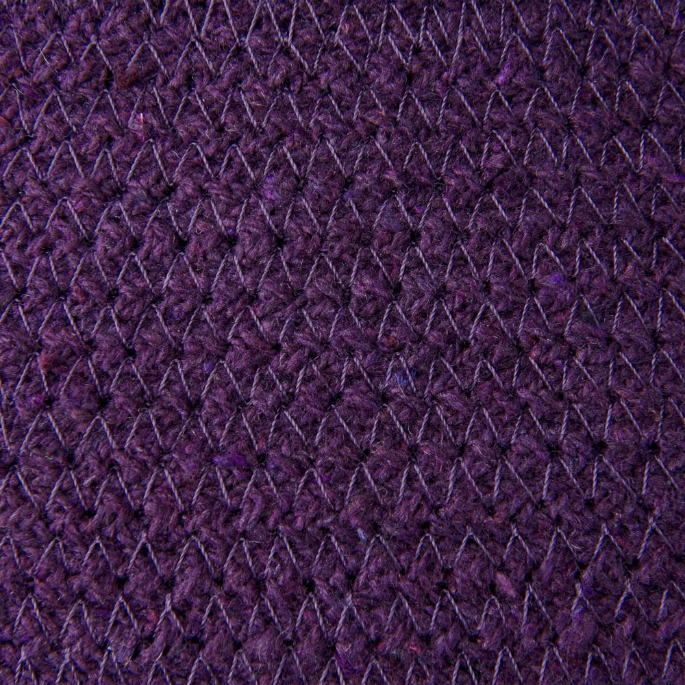 Set di 2 cesti portaoggetti in cotone viola 20 x 30 cm Portabiancheria Contenitori intrecciati a mano