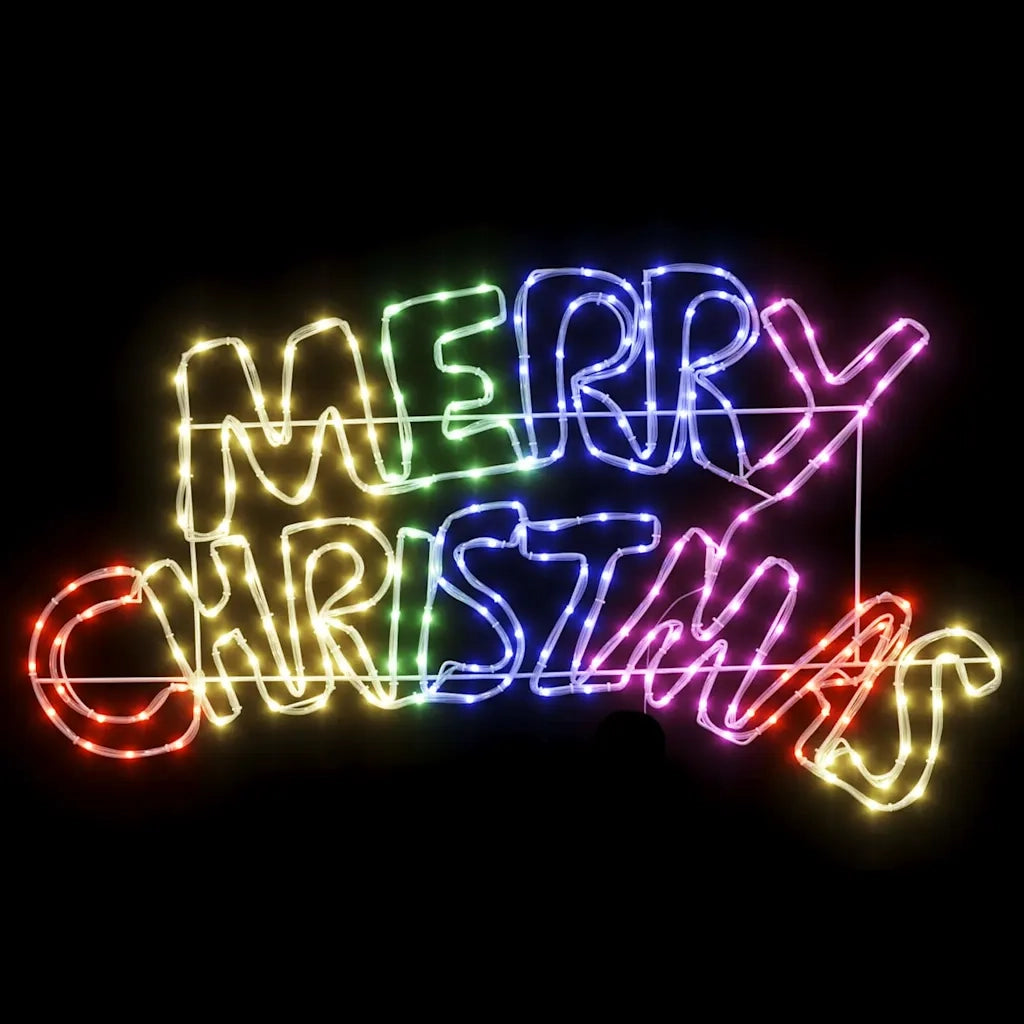 Insegna di Natale con 240 LED Multicolore 99,5 x 54 cm PVC 42018952