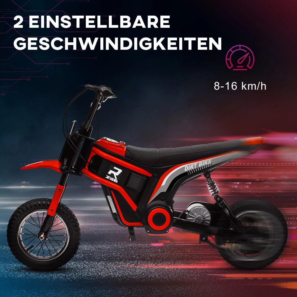 Moto Elettrica Bambini 24V con Luce e Clacson ¨C Minimal ¨C Rosso