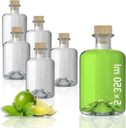 5 x Bottiglie di Vetro vuote da 350 ml - per Aceto, Olio, Gin, Liqueur - Auto-rifornimento - Spedizione 24 Ore