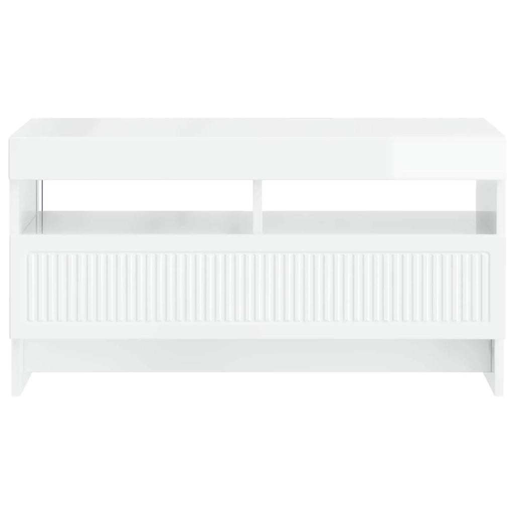 Mobile TV LED Bianco Lucido Legno ingegnerizzato 896119