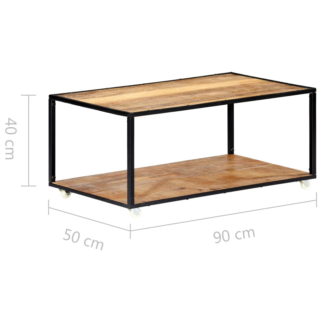 Tavolino da Salotto 90x50x40 cm in Legno Massello di Recupero
