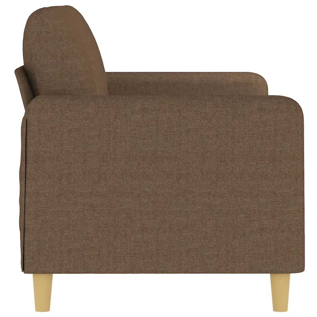Divano a 2 Posti Marrone 140 cm in Tessuto 359481