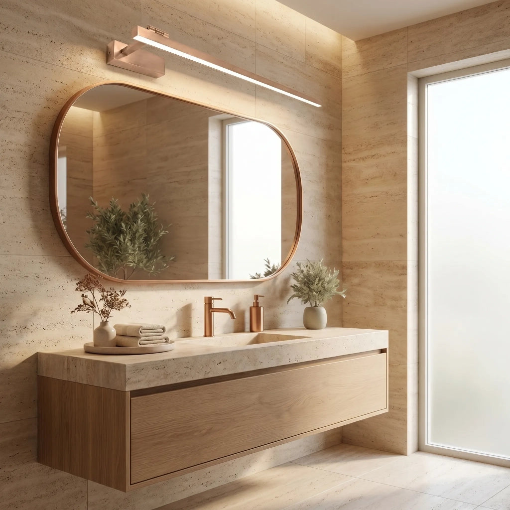 Applique Da Bagno Led Swe039-1w 80cm Brush Copper