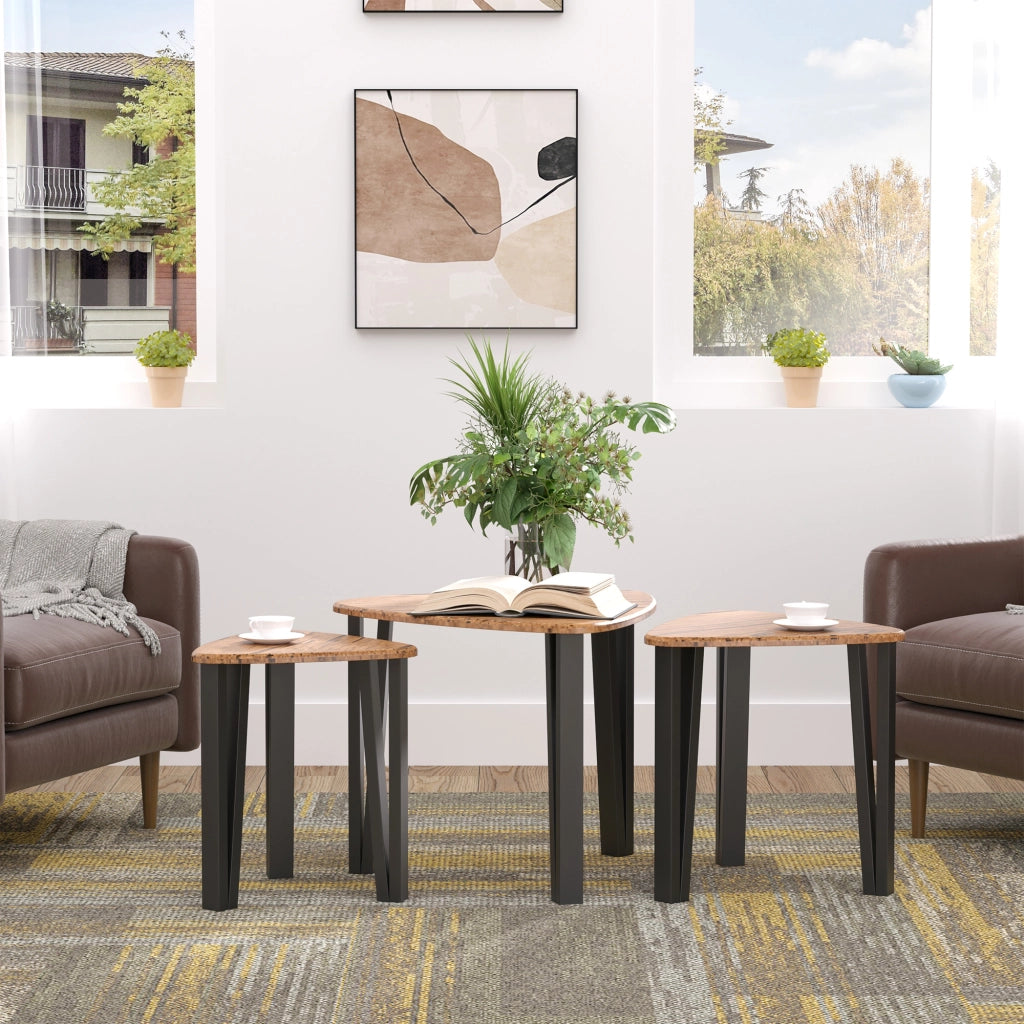 Tavolino da caff¨¨ nido minimalista ¨C zephmum ¨C nero, metallo, 56x54.2x45.4cm