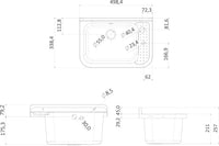 Lavatoio 60x34x21 cm in Polipropilene 17l Forlani Pilozzo 60 Marmorizzato