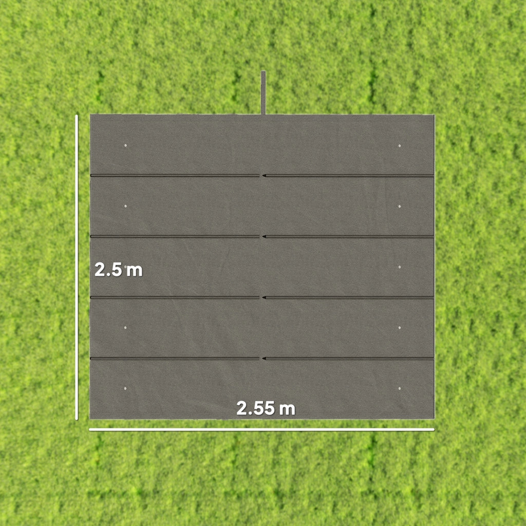Tetto di Ricambio per Gazebo 3x3 m con 10 Fori di Drenaggio in Poliestere Grigio Chiaro