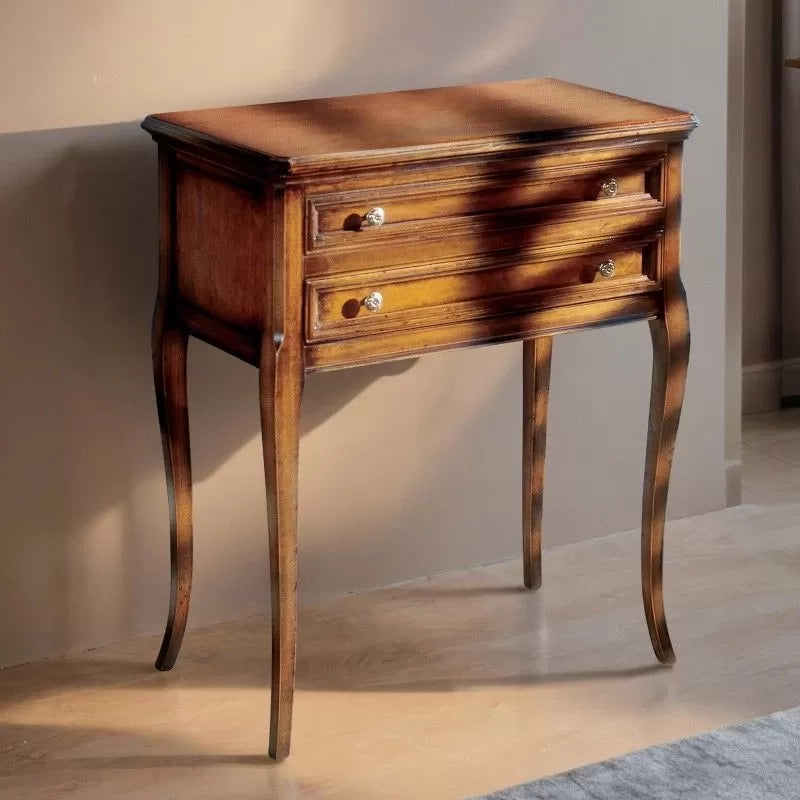 Porta telefono in legno 2 cassetti con ribalta bassano l.70 p.38 h.80 - Mobili 2G