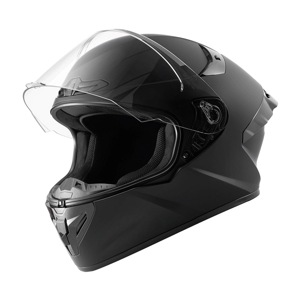 MD-821 Casco Integrale da Moto Omologato ECE 22.06 DOT in ABS Nero Taglia L con Visiera Trasparente Robusto e Pratico