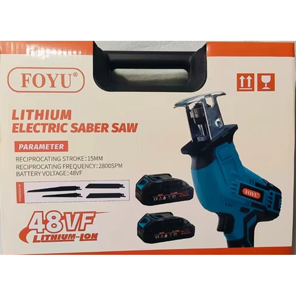 Trade Shop - Seghetto Sega A Gattuccio Elettrica Con Lame Intercambiabili 2 Batterie 48v Litio 2800spm -