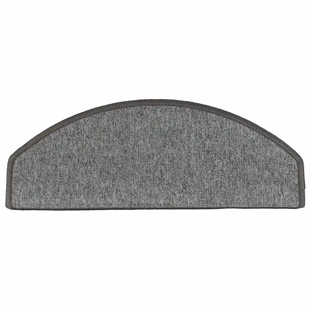 Tappetini per scale 10 pz | Gradini per Scale 65x24x4 cm Grigio scuro Semicircolari Grandi