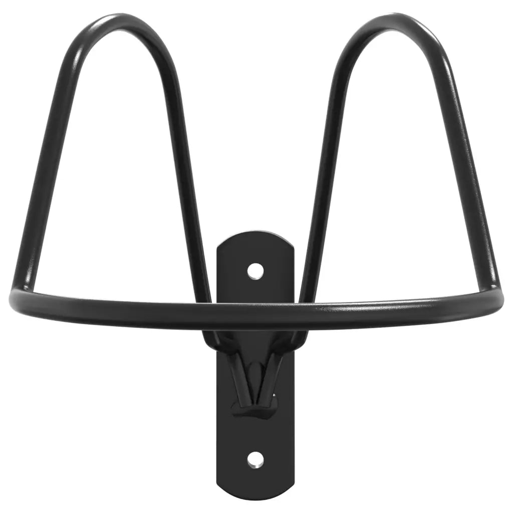 Porta Casco Equitazione a Parete Nero in Acciaio 172477