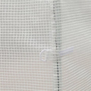 SERRA A TUNNEL CON 4 FINESTRELLE E INGRESSO A ZIP IN ACCIAIO ZINCATO E PE 3X2X1.9 M BIANCO