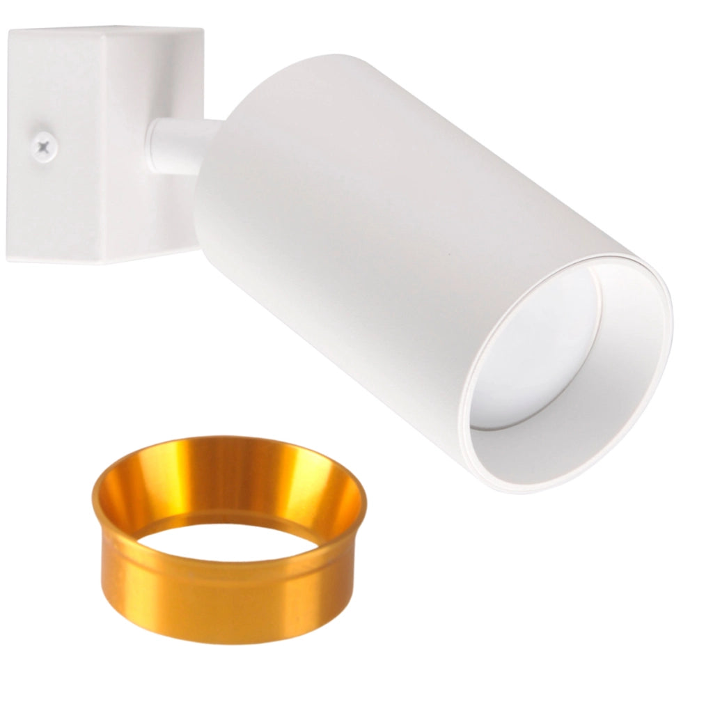 Lampada parete/soffitto 1xGU10 bianca oro Maribel Polux